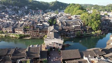 中国最美小镇湖南凤凰古城航拍