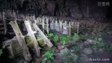 贵州洞葬俯拍大景4K