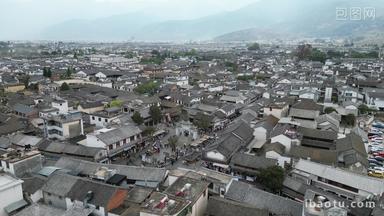 云南大理喜洲古城著名旅游景区航拍