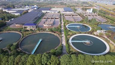 工业污水处理过滤工厂航拍湘潭水厂
