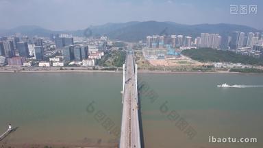 广东珠海横琴大桥航拍