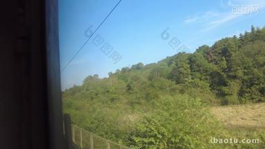 旅途火车高铁窗外风景实拍