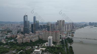 航拍广州广州国际金融城