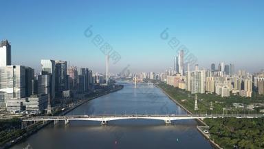 航拍<strong>广州珠江新城</strong>华南大桥