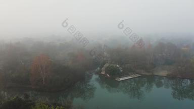 杭州冬季<strong>西溪</strong>湿地晨雾云雾缭绕
