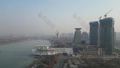 航拍西安苏陕国际金融中心