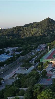 航拍东莞东城体育公园竖版视频