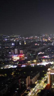 航拍广东广州城市夜景cbd夜景