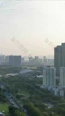 航拍广东惠州建设惠州风光竖版视频