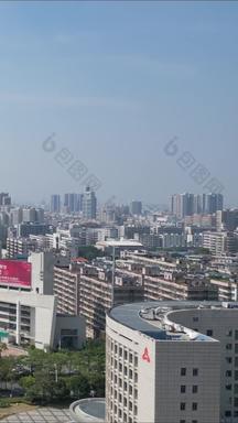 航拍广东茂名城市建设茂名风光竖版视频
