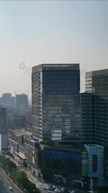 航拍广东湛江国贸中心湛江风光竖版视频