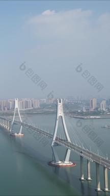<strong>航</strong>拍广东湛江海湾大桥竖版视频