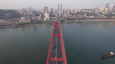 重庆菜园坝<strong>大桥</strong>交通航拍