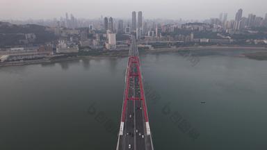 重庆城市风光菜园坝<strong>大桥</strong>交通航拍
