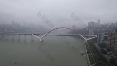 <strong>重庆</strong>雾都长江菜园坝大桥航拍