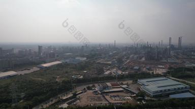 广东茂名乙烯工业生产大型工厂化工厂航拍