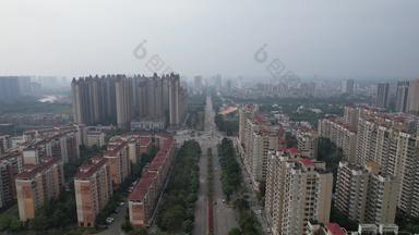 广西钦州城市高楼建筑交通航拍