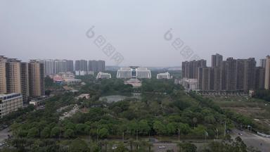 广西钦州市政府建筑航拍