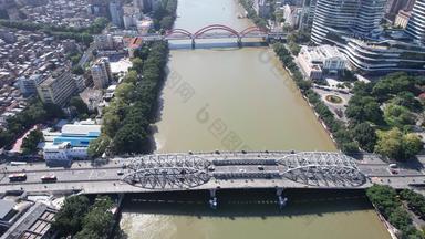 广州珠江海珠大桥航拍