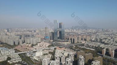 南京河西城市商务建筑航拍