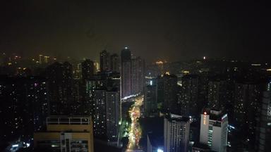 中国重庆<strong>观音</strong>桥商业区夜景灯光航拍