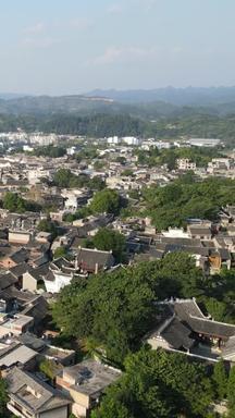 旅游景区贵州青岩古镇竖屏航拍