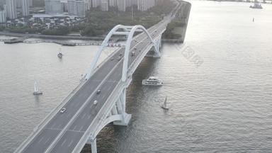 厦门国际游艇汇五缘大桥海景航拍