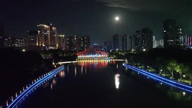 <strong>宁波</strong>高新区<strong>城市</strong>大景院士路夜景