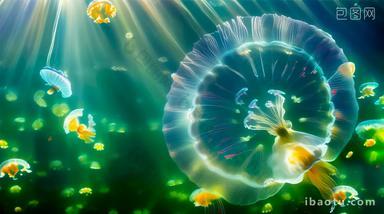 AI海底世界水母