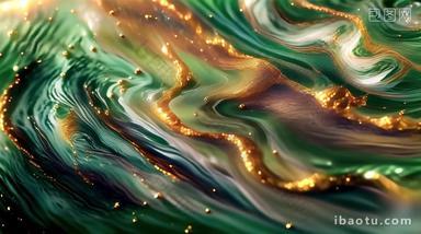 唯美梦幻创意抽象绿色纹理波浪