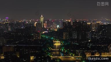 <strong>杭州</strong>拱墅区大运河夜景航拍