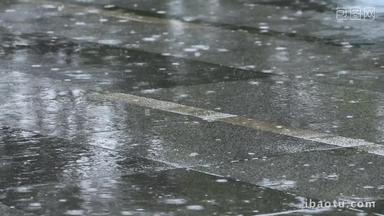 下雨天大雨雨滴雨景