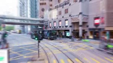 间隔拍摄视频的驾车在城市