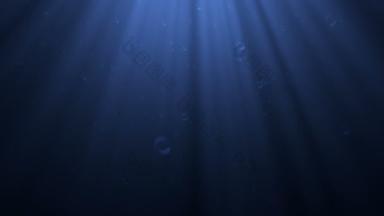 高质量循环动画的海浪从水下与浮游生物。光线照进来。大受欢迎的海洋背景。（无缝环，高清，高清 1080p)
