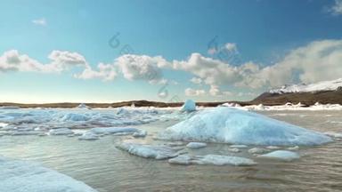 冰岛湖上的冰山