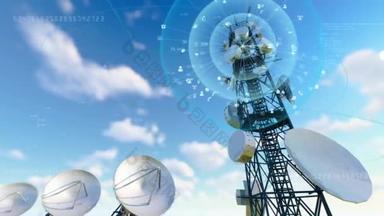 5g communication base station and radar receive and transmit signals.