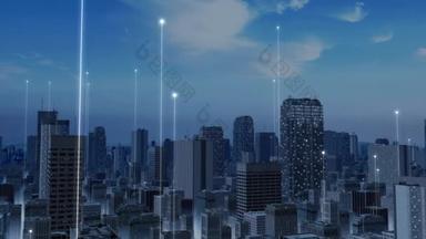 现代城市通信未来网络与技术概念.