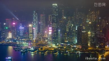 <strong>在</strong>香港城市景观港口晚上