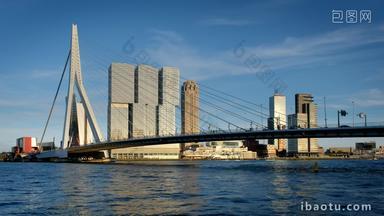 鹿特丹公约荷兰伊拉斯谟斯大桥一天