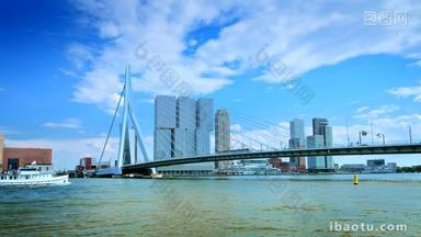 鹿特丹公约<strong>荷兰</strong>伊拉斯谟斯大桥空中轮廓线
