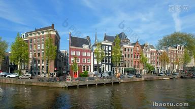 阿姆斯特丹城市景观运河欧洲