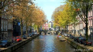 阿姆斯特丹城市<strong>景观</strong>运河具有里程碑意义的