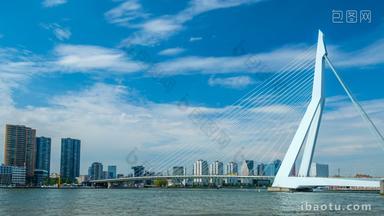 鹿特丹公约<strong>荷兰</strong>伊拉斯谟斯大桥全景