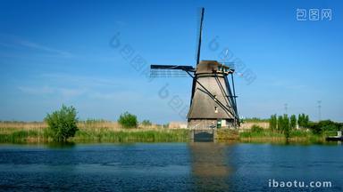 风车磨粉机鹿特丹公约风景