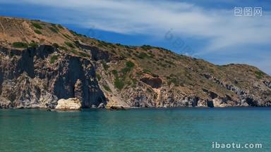 海滩米洛斯岛村爱琴海