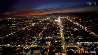 4k 的洛杉矶鸟瞰图