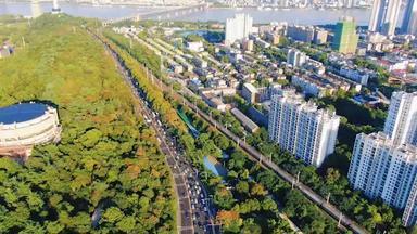 4K城市交通_武汉城市拥堵的交通