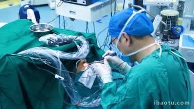 4K医疗_ 实拍医生在手术室做手术