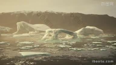 <strong>南极</strong>的蓝色冰山,冰雪覆盖的<strong>南极</strong>景象