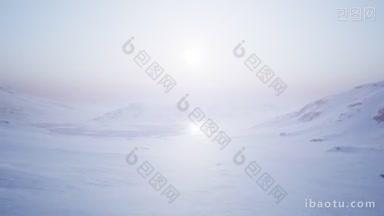 南极洲的雪山和冰海的空中<strong>景象</strong>